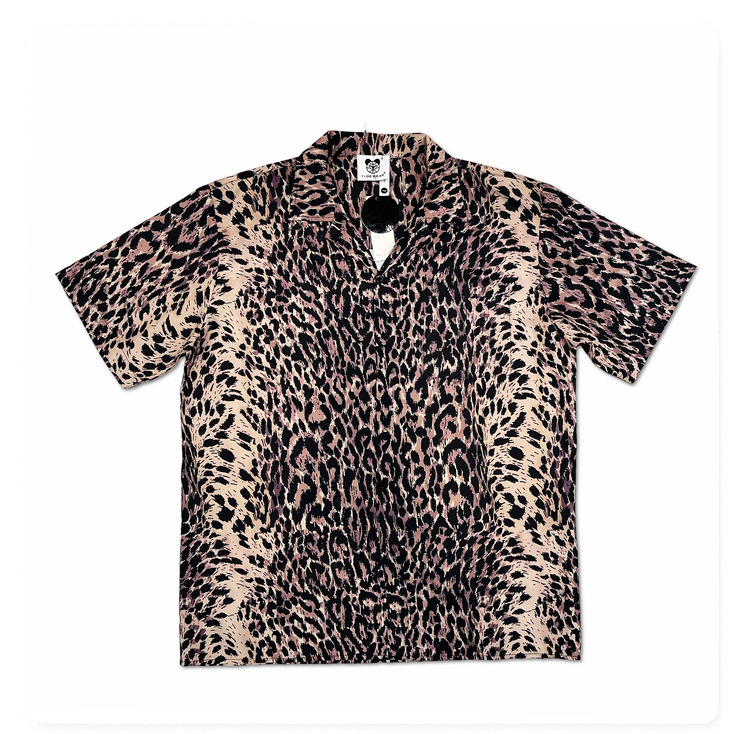 Herren Kurzarmhemd Mit Leopardenmuster Im Retro Beach Stil_voghion.com