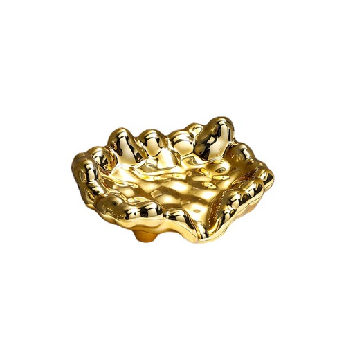 Light luxury soap box gold-plated soap box drain soap rack soap shelf bathroom punch-free soap holder