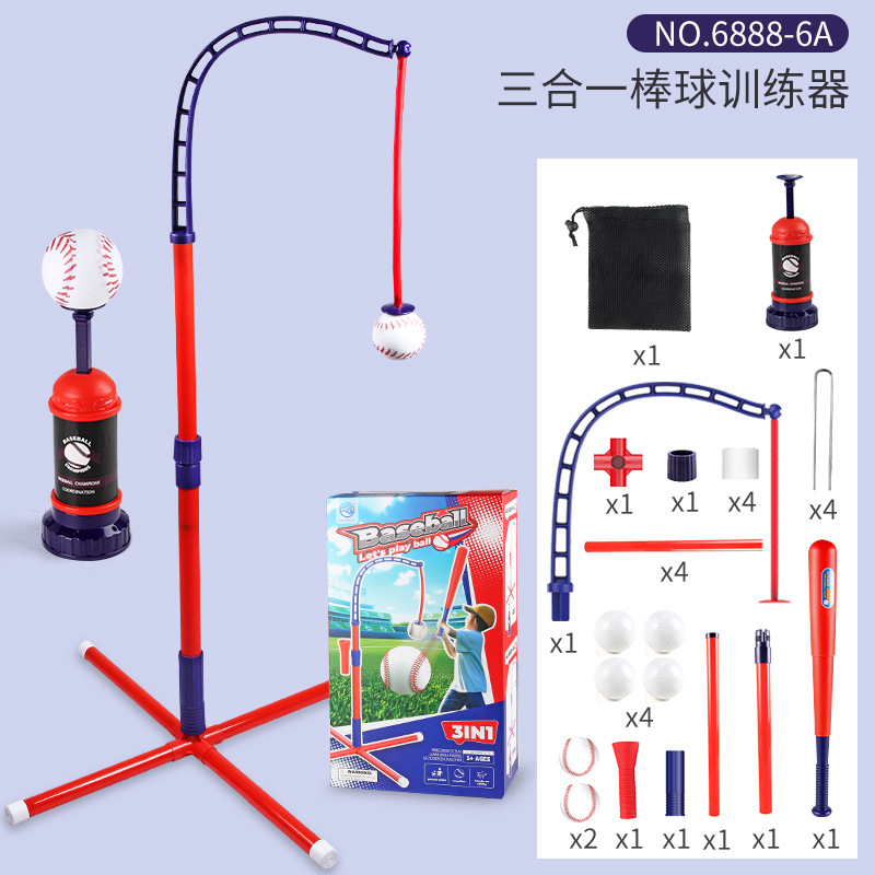 Juguetes deportivos de ocio para niños con un botón de lanzamiento de béisbol lanzador de pies para interiores y exteriores juego de béisbol deportivo