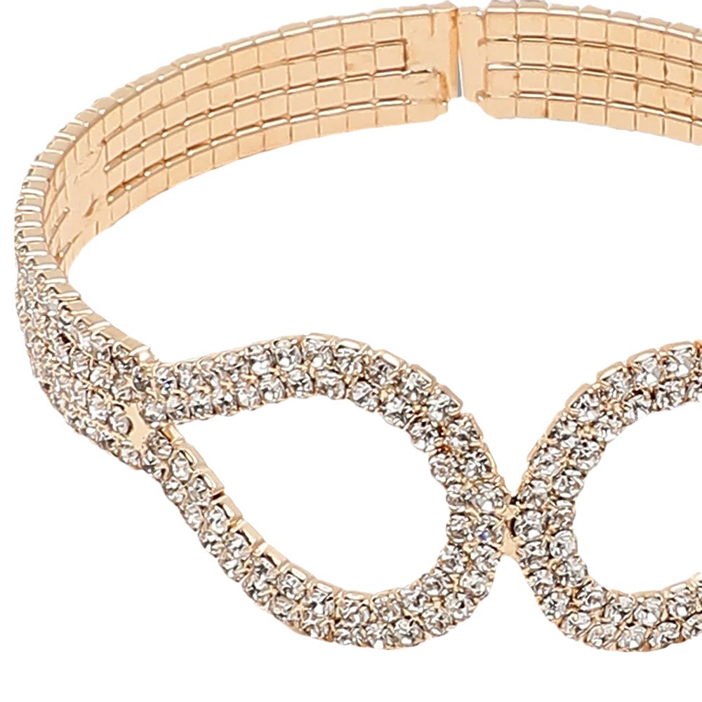 AliExpress Venta caliente rhinestone pulsera europea y americana tendencia simple pulsera abierta completa diamante accesorios pulsera