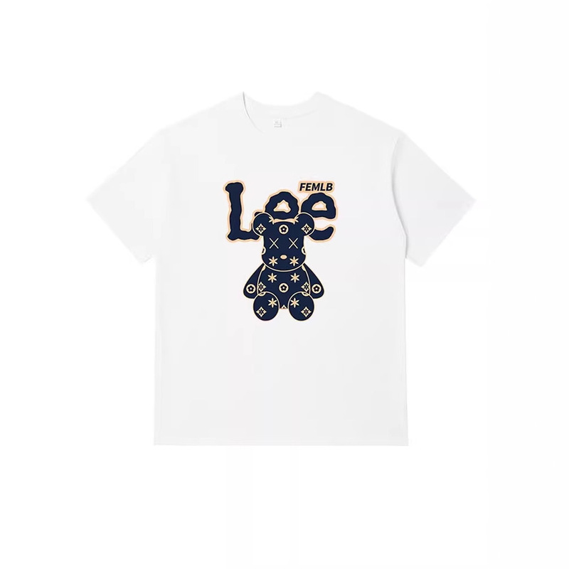 Trendy Brand T-Shirt 2025 European Trendy Brand Sports New Men's Loose Large Size Round Neck Printed Bottoming Top