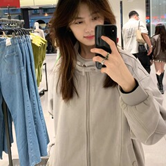 美式潮牌复古立领夹克女春秋2025年新款爆款宽松休闲百搭外套上衣