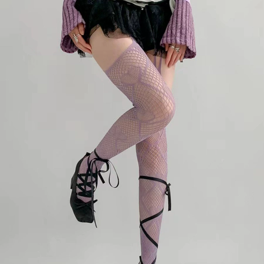 Summer Retro Tights (Women) — Lace Fishnet, One Size, Multiple Patterns