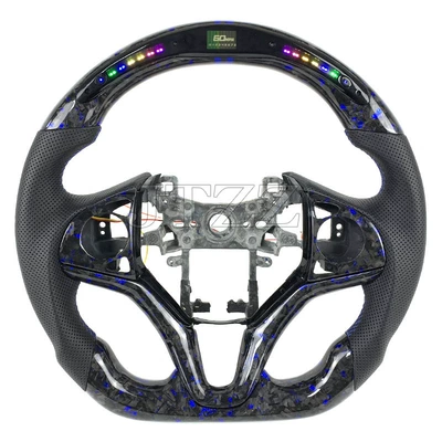 Suitable for Honda Fit GK5 Binzhi XRV upgrade LED carbon fiber modified steering wheel 2015-2019