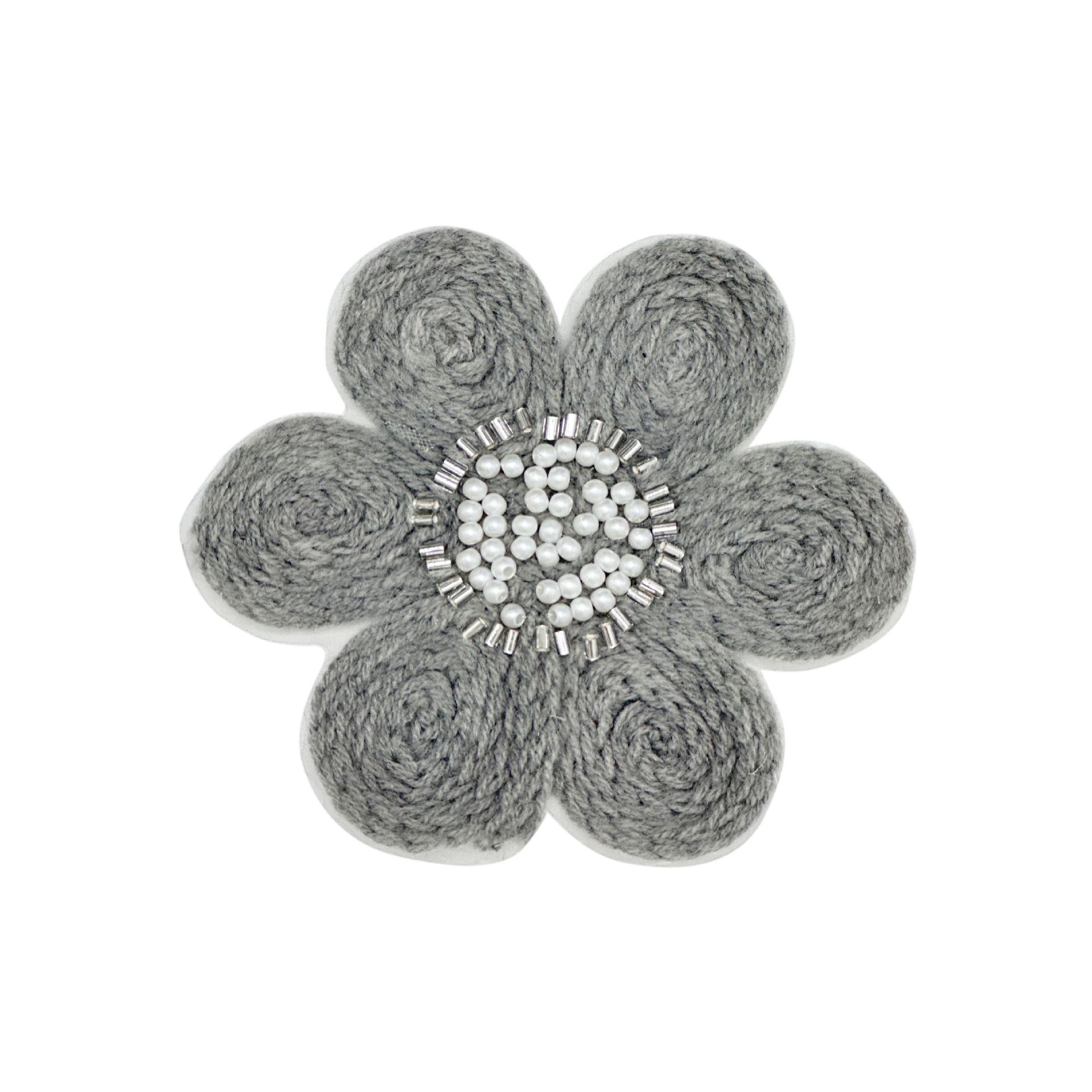 Ventas calientes de gancho tridimensional seis pétalos accesorios de flores de punto sombrero bolsas suéter de viento ropa accesorios de decoración flores