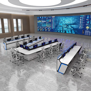 Science and technology sense paint control console monitoring console straight arc command center operation console central control room dispatching console