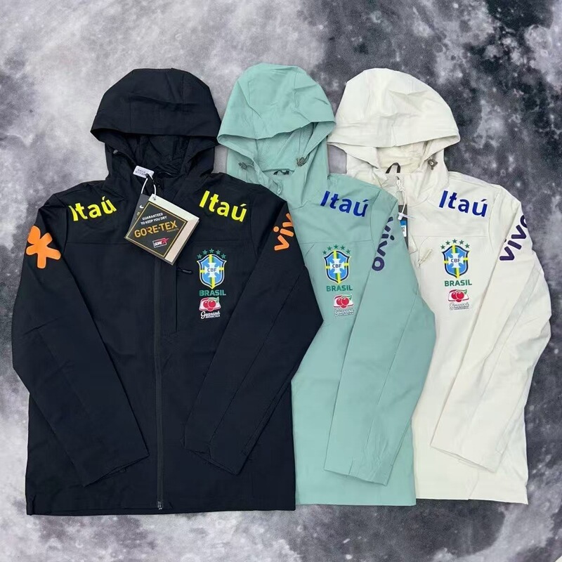 Brazilian Team Neymar's Same Style Windproof and Waterproof Jacket for Men and Women, Thin Sports Jacket for Spring and Autumn, Cross-Border Brazilian Team Neymar's Same Style Windproof and Waterproof Jacket for Men and Women, Thin Sports Jacket for Spring and Autumn, Cross-Border