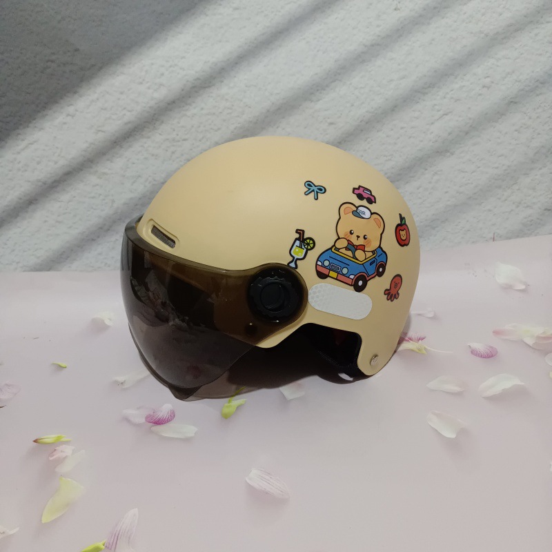 3C Children Summer Helmet Electric Motorcycle Riding Protection 7-15 Years Old Summer Primary School Boys and Girls Safety Helmet