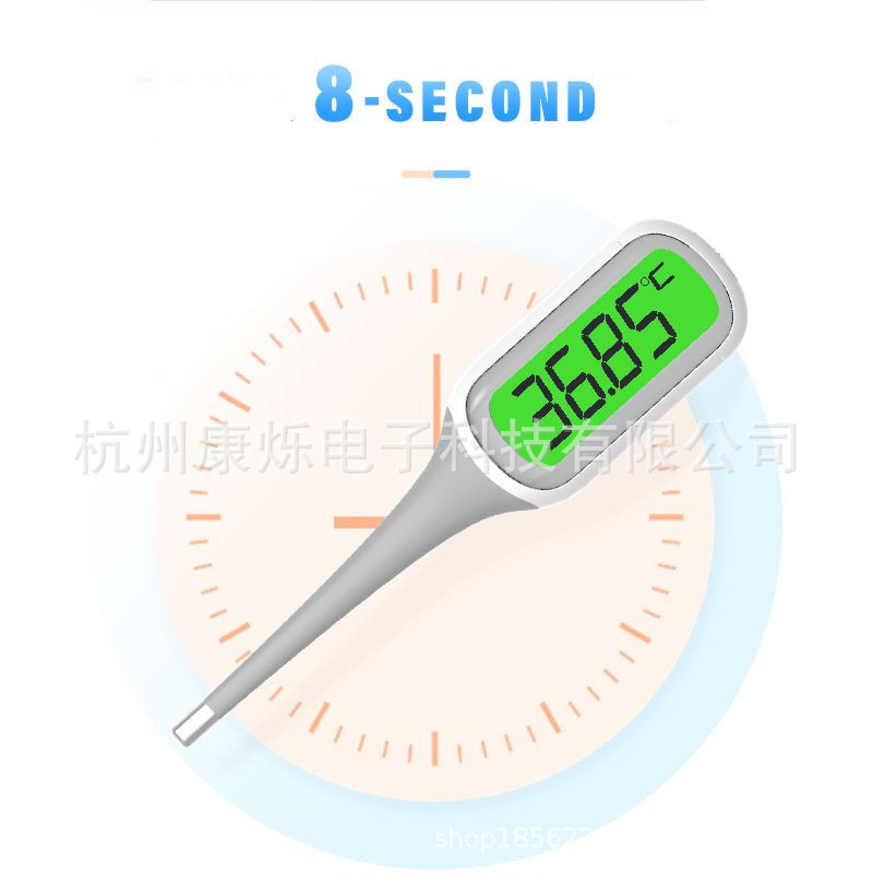 Factory direct fast 10 seconds large screen LCD green orange red backlit electronic thermometer medical thermometer