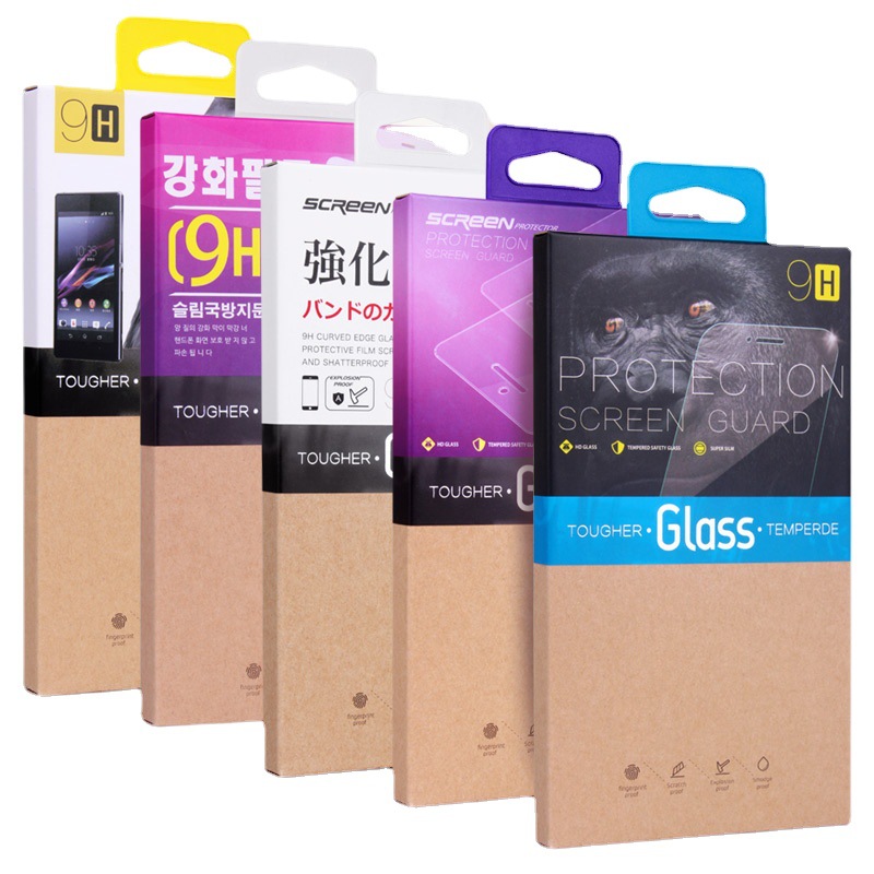 牛皮纸盒钢化膜包装苹果iPhone13钢化膜牛皮纸包装盒子批发KJ-466