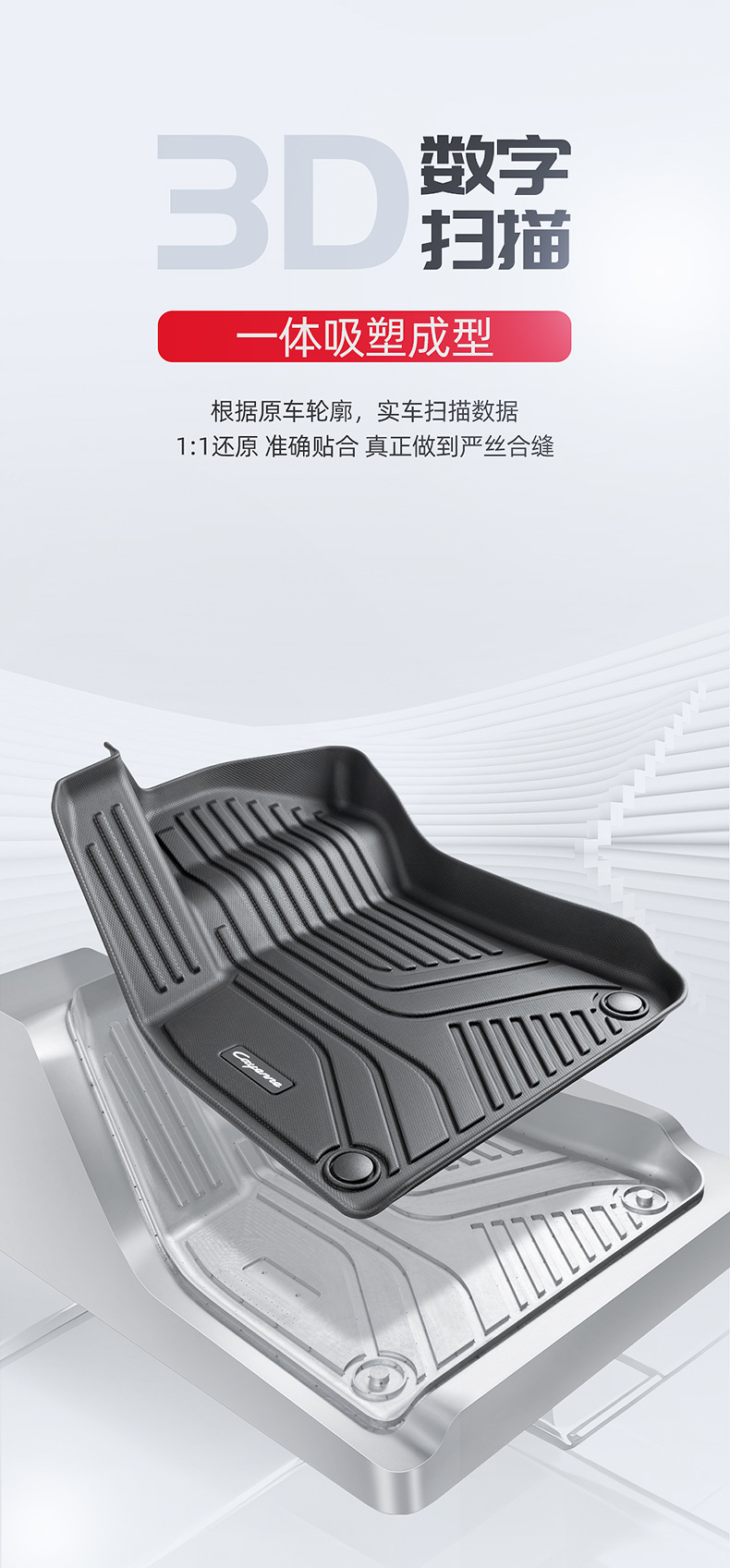 Cross-border wholesale tpe car floor mats fully enclosed waterproof dedicated to BMW Audi Volkswagen interior modification