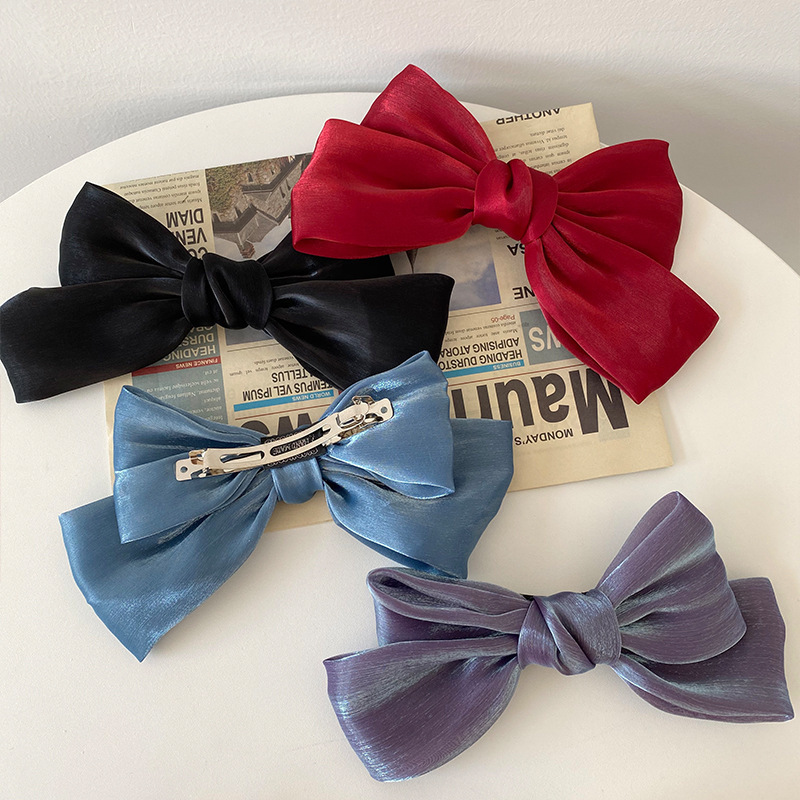 30g Weight Hair Clip Hair Accessories Type 1 Piece Quantity Holiday, Daily Occasion Bow Knot Pattern Women's Gender Sweet, Simple Style Style Women's Sweet Simple Style Bow Knot Cloth Hair Clip 无
