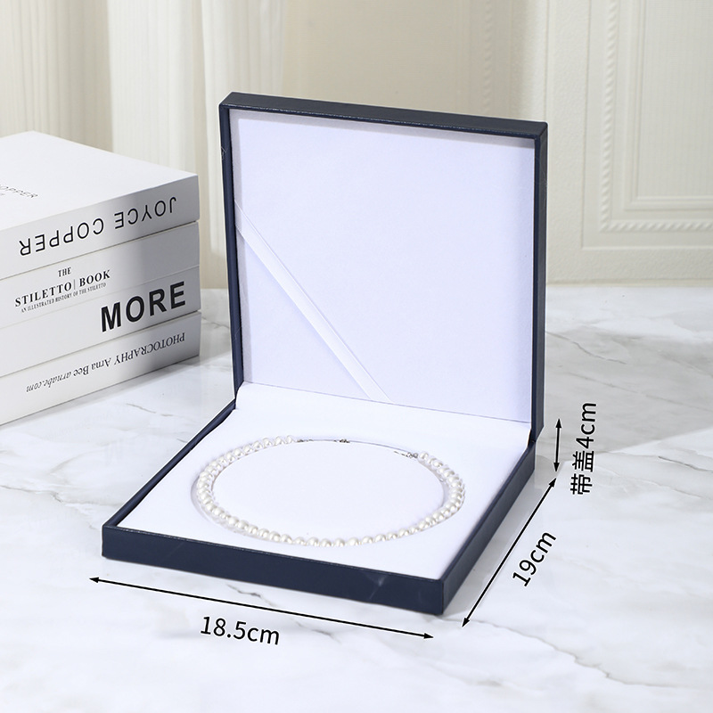 블루 PU 모델 [18.5*19*4cm], 진주 목걸이 상자