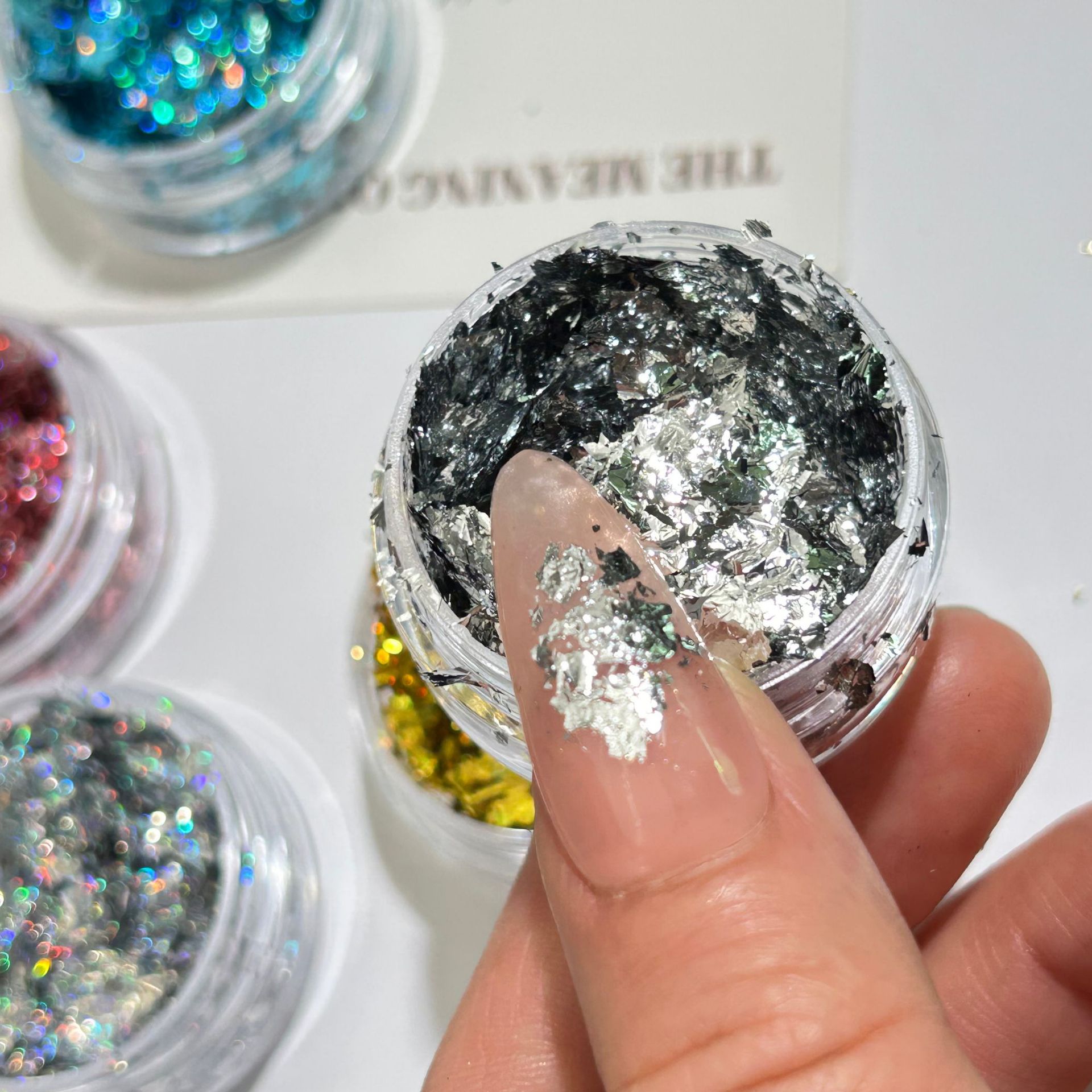 Gold Foil Nail Art Jewelry Gold Foil Fragments Internet Popular Nail Polish Glue Decorative Sticker Sequin E-commerce Cross-border