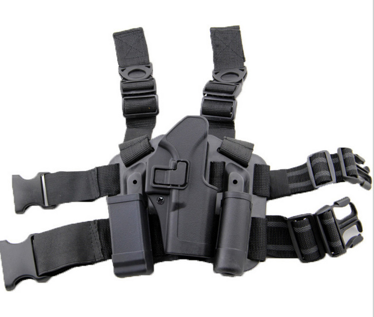 電影影視道具CS穿越火線GLOCK快拔腿套戰術G17手槍套腰挂塑料玩具