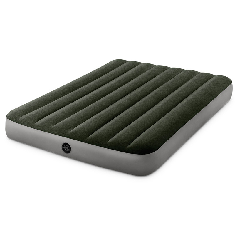 Colchón inflable Intex 64108 para camping, colchón de aire doble para exteriores, colchoneta individual gruesa para exteriores.