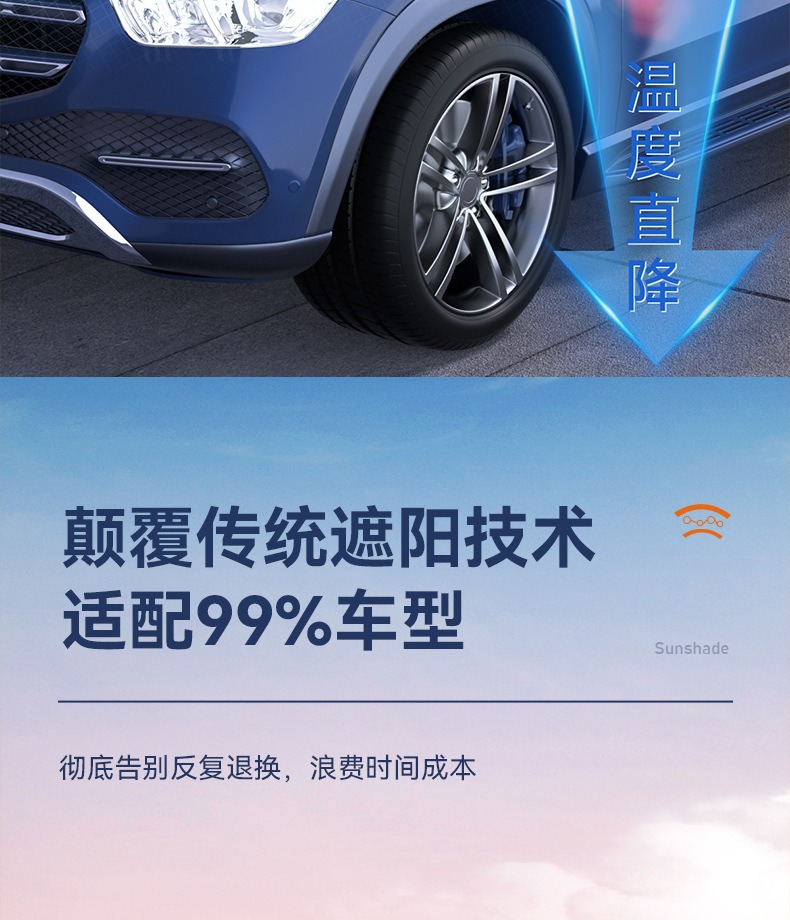 Car Sunshade, Front Windshield, Car Curtain, Sunshade Board, Car Titanium Silver Sun Protection and Heat Insulation Cover, Laser Sunshade