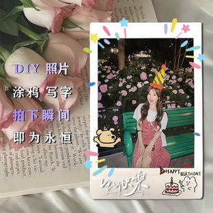 Hd Printing 3inch Photos Polaroid Waterproof Plastic Mobile Phone Photo Printing Student Animation DIY Cross-Border