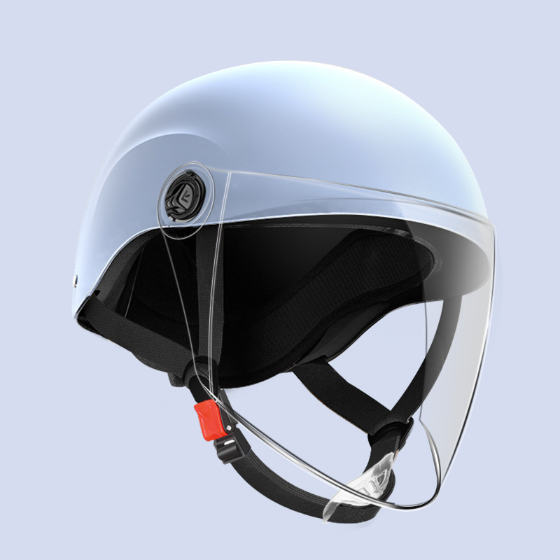 Nuevo casco estándar nacional para vehículos eléctricos, unisex, medio casco cortavientos, protección solar de verano, casco ligero de seguridad para vehículos eléctricos