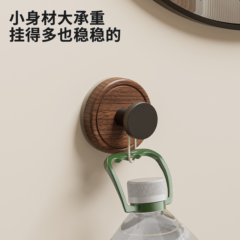 ウォールナットドア後浴室フック強力吸盤洋服ラック壁掛けシングルフックパンチングなし洋服フック|undefined