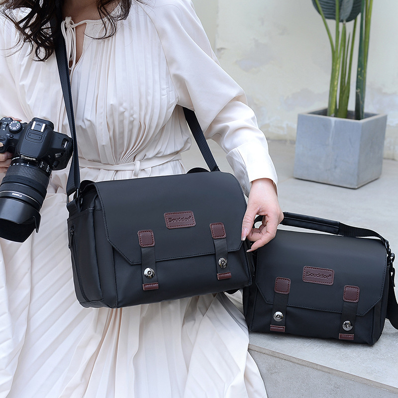 Slr Camera Bag, Single-Shoulder Women's Cross-Body Photography Bag, Portable Waterproof Digital Bag, Fashionable Men's Mirrorless Camera Home Storage Bag
