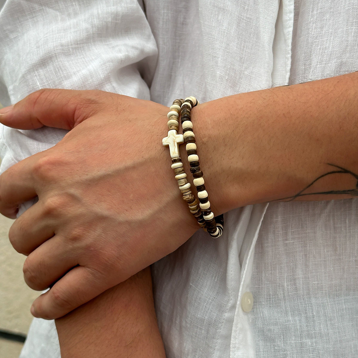 Bracelets Classification Vintage Style Round Wood Men's Bracelets Men Beaded Bracelets