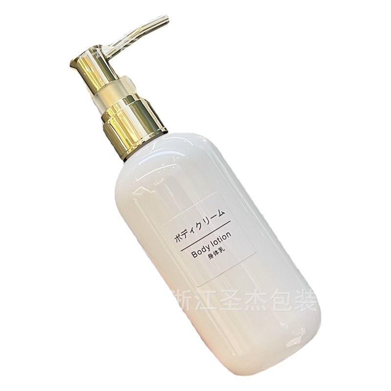 Boston hombro redondo sub-botella de loción de estilo nórdico PET de gran capacidad sellada a prueba de fugas cuerpo de botella engrosada botella de plástico