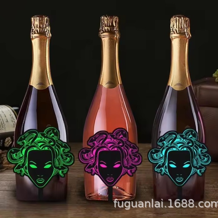 工厂供应EL冷光标贴生产冷光酒标批发发光酒标签EL冷光片批发