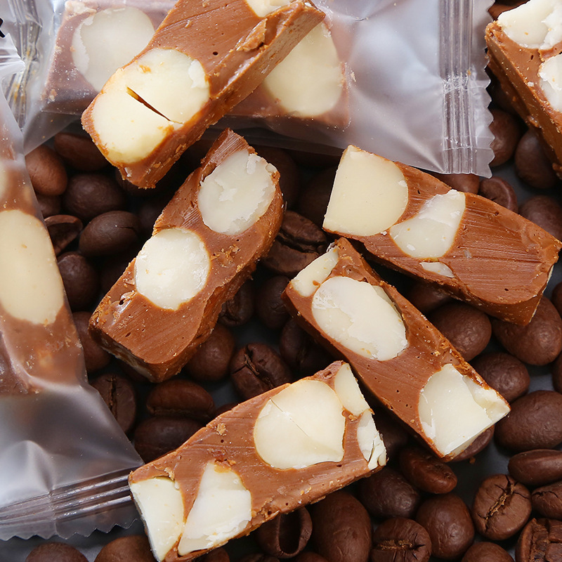 Hawaiian fruit coffee sugar micro-business private explosions French sea salt toffee Hawaiian fruit coffee crisp 200g.