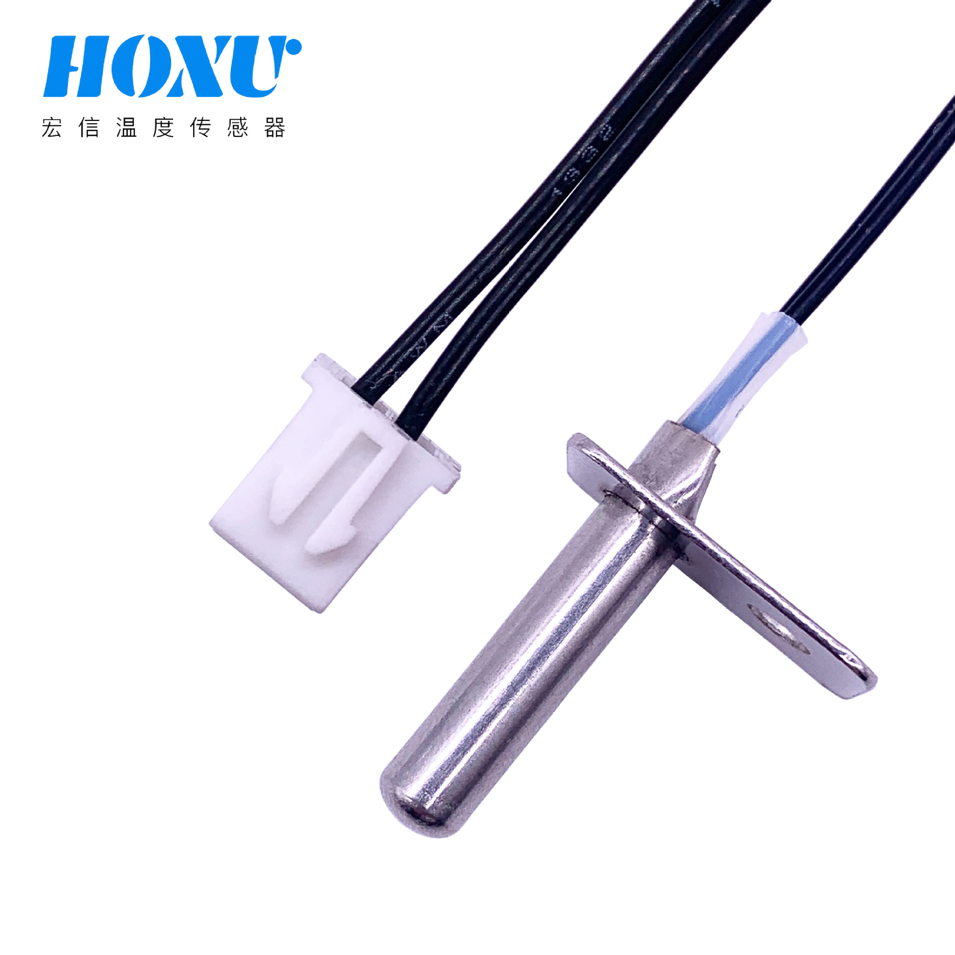 304不锈钢外壳带挡片 10K100K 3950 高精度耐高温NTC温度传感器