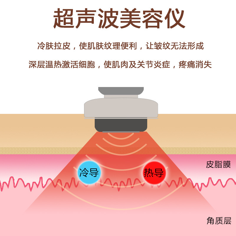 箱式超音波冷熱美容器顔面コンパクト肌エキス導入器鉛水銀を排出して洗顔器を導出する|undefined
