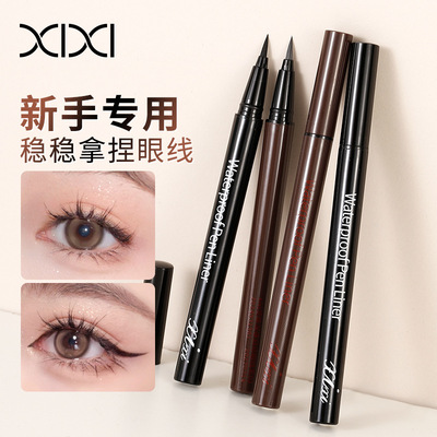 xixi Eyeliner waterproof Anti-sweat Anti-oil quality goods Fine fibre Sponge Quick drying Novice Halo Halloween