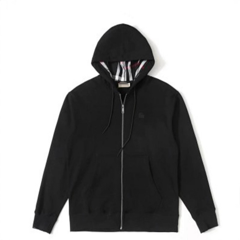 Cross-Border European and American High-Quality British Style Hooded Women's Sweatshirt Fleece-Lined Jacket Original Hardware Embroider + Logo