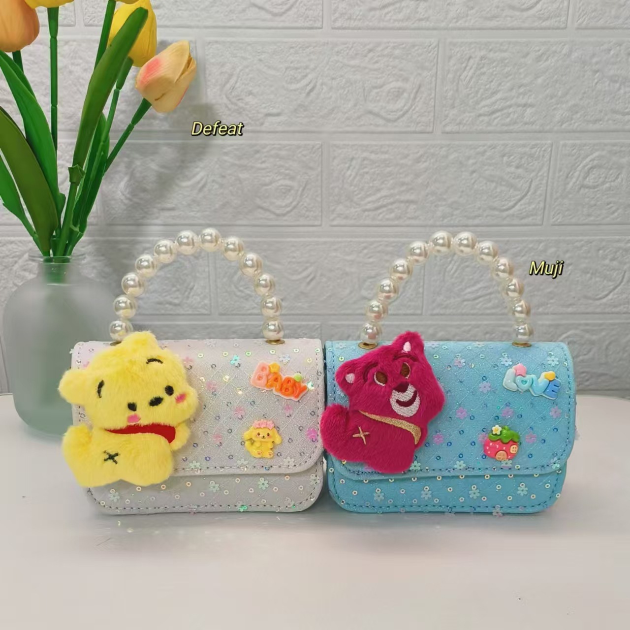 Bolsos de perlas Capibara bolsos de dibujos animados bolsos de niños pequeños bolsos de cambio de chicas bolsos de accesorios bolsos de mochilas bolsos pequeños