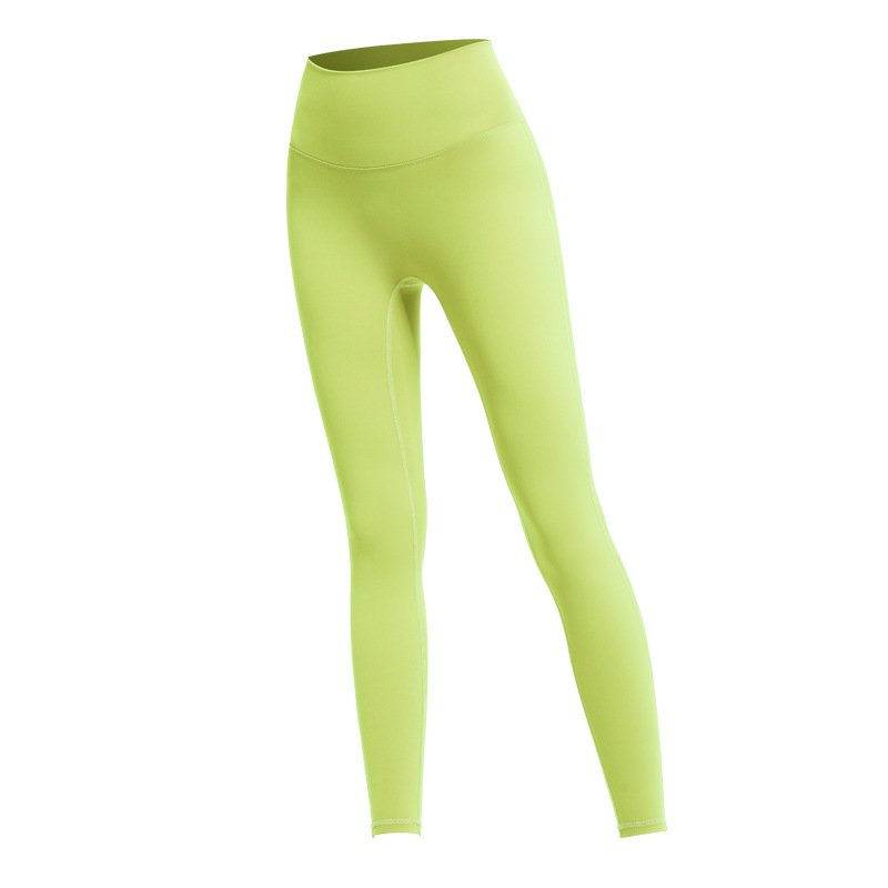 Nuevos pantalones de yoga de cintura alta de melocotón europeo y americano pantalones de barbie de deportes ajustados de las mujeres pantalones de fitness de secado rápido