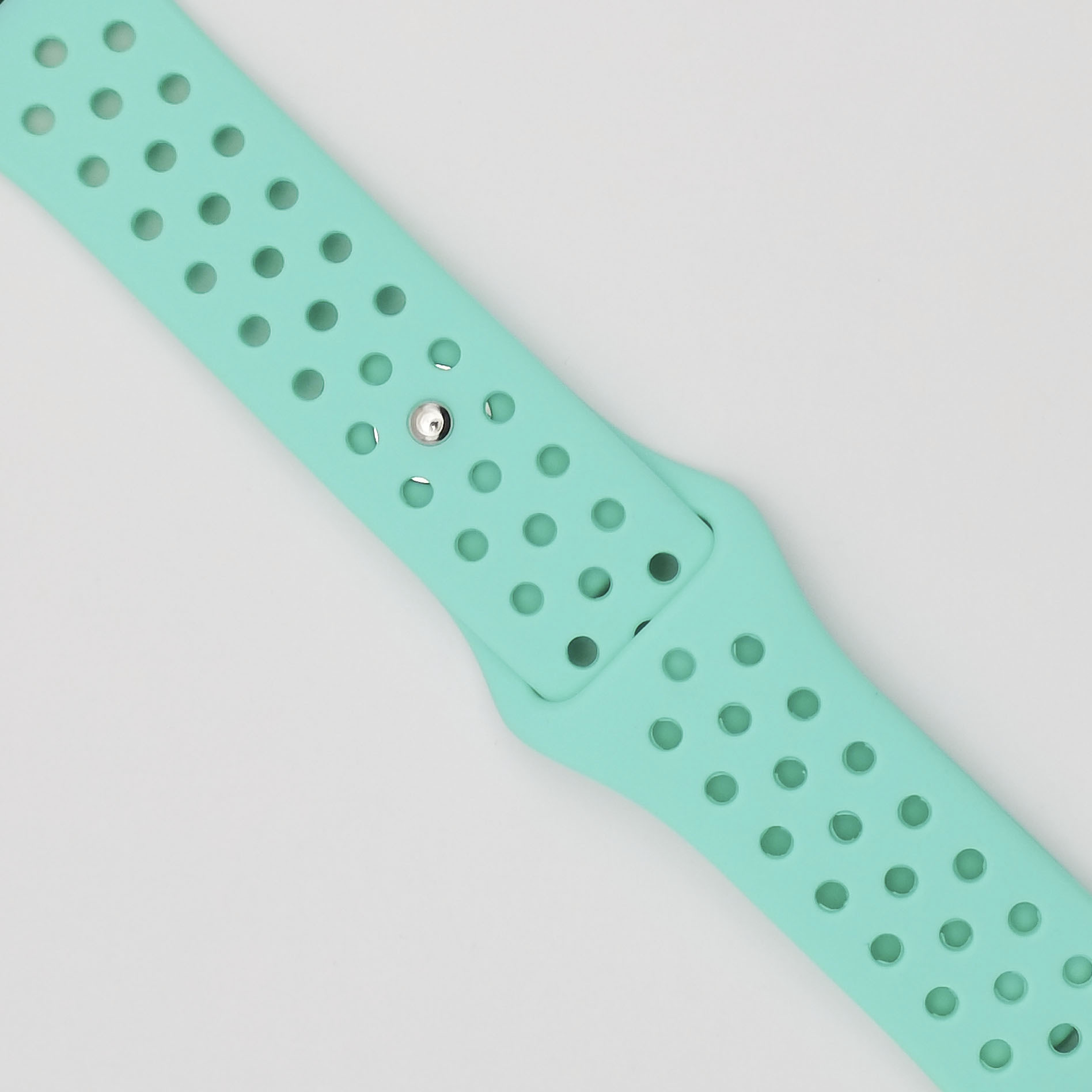 适用于苹果watch7654321代se运动型手表带硅胶耐克单色多孔手表带