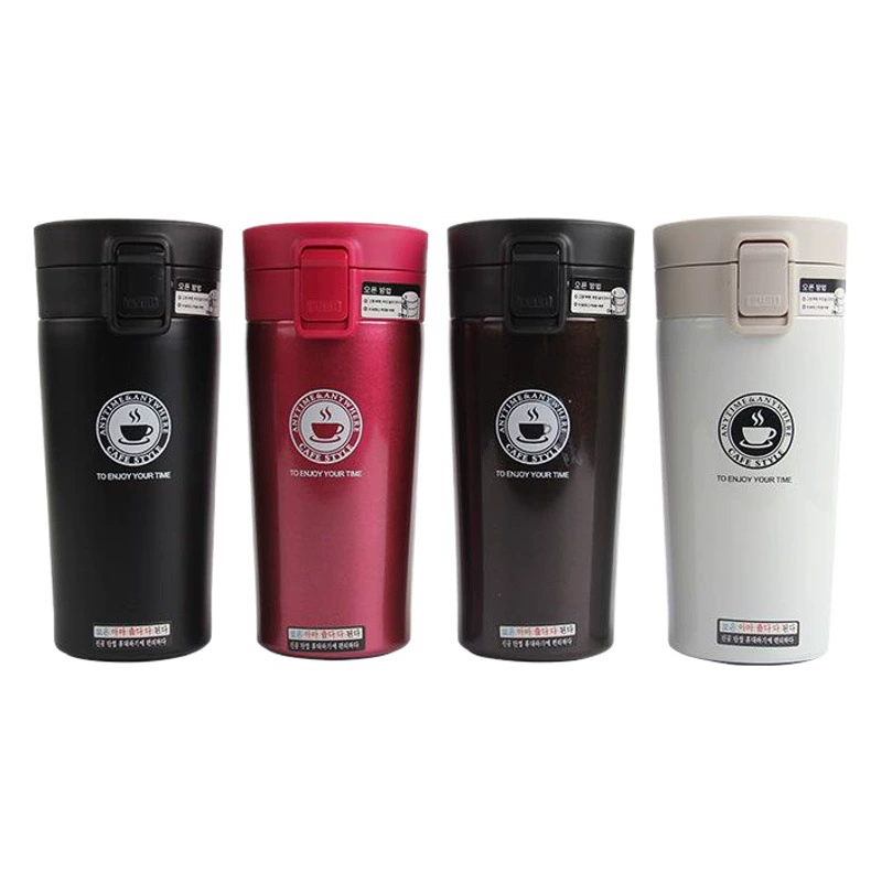 Оптовые продажи термокружек, простая и стильная новая модель с откидной крышкой, из нержавеющей стали с двойными стенками и вакуумной изоляцией, термобутылки для воды с большой и малой вместимостью.