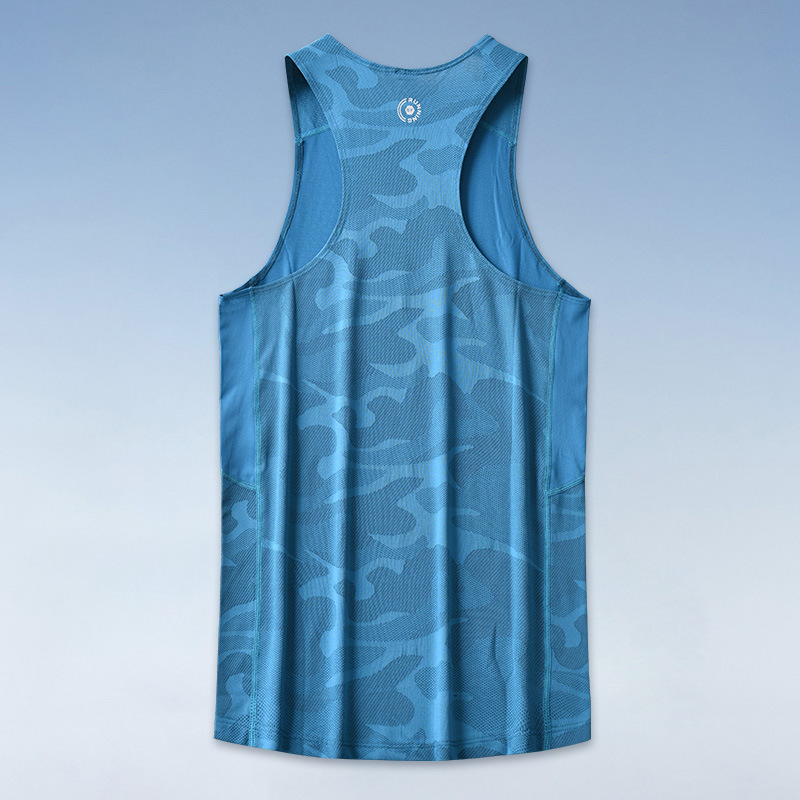 Chaleto de entrenamiento de maratón para hombres de verano delgado running fitness ropa de secado rápido examen físico camiseta de pista y campo camiseta superior