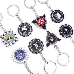 火影忍者死神宇智波佐助永恆萬花筒寫輪眼可轉動妖精的尾巴鑰匙扣