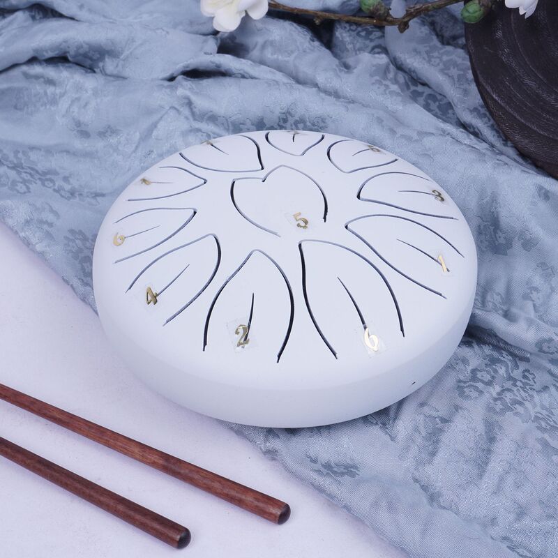 Ethereal Drum Instrument 6 Inch 11 Tone Leaf Steel Tongue Drum Percussion Instrument Children's Educational Instruments Wholesale Foreign Trade Ethereal Drum Instrument 6 Inch 11 Tone Leaf Steel Tongue Drum Percussion Instrument Children's Educational Instruments Wholesale Foreign Trade