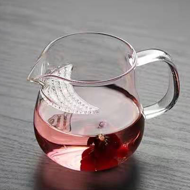 月牙公道杯茶漏壹體帶濾網高硼矽玻璃加厚喝茶套裝綠茶泡茶公道杯