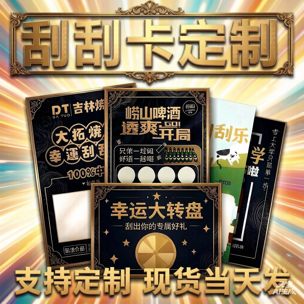 定制各种彩票刮刮卡活动刮奖卡彩票刮刮乐学生奖励卡多宫格刮刮卡