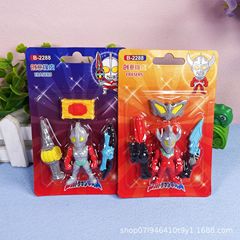 Cute Cartoon Eraser Elementary School Boys Creative Three-dimensional Assembled Monster Kindergarten Eraser Set