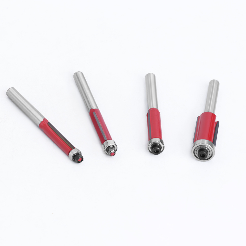 1/4 handle woodworking bearing trimming knife, right-angle chamfering knife, edge banding knife, woodworking milling cutter
