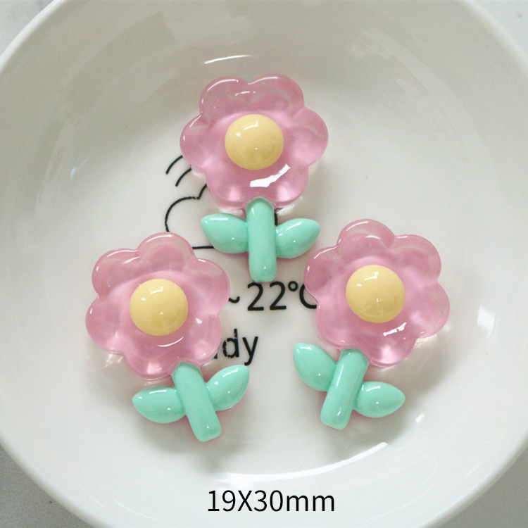 Cruz-frontera creativo congelado sol verde hoja flor DIY crema pegamento resina accesorios hechos a mano horquilla decoración zapato hebilla tapa pegatinas