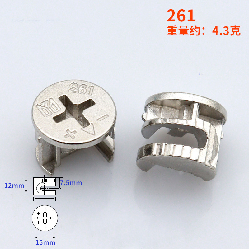 Jinrongda muebles 2 en 1 accesorios de gabinete sujetadores excéntricos sólidos conectores 3 en 1 accesorios de hardware