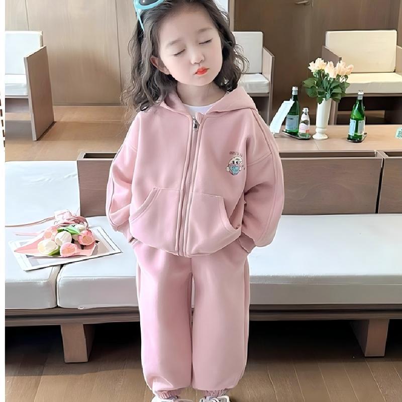 女童洋气宽松春秋季运动外套套装宝宝2025新款网红休闲两件套时髦|undefined