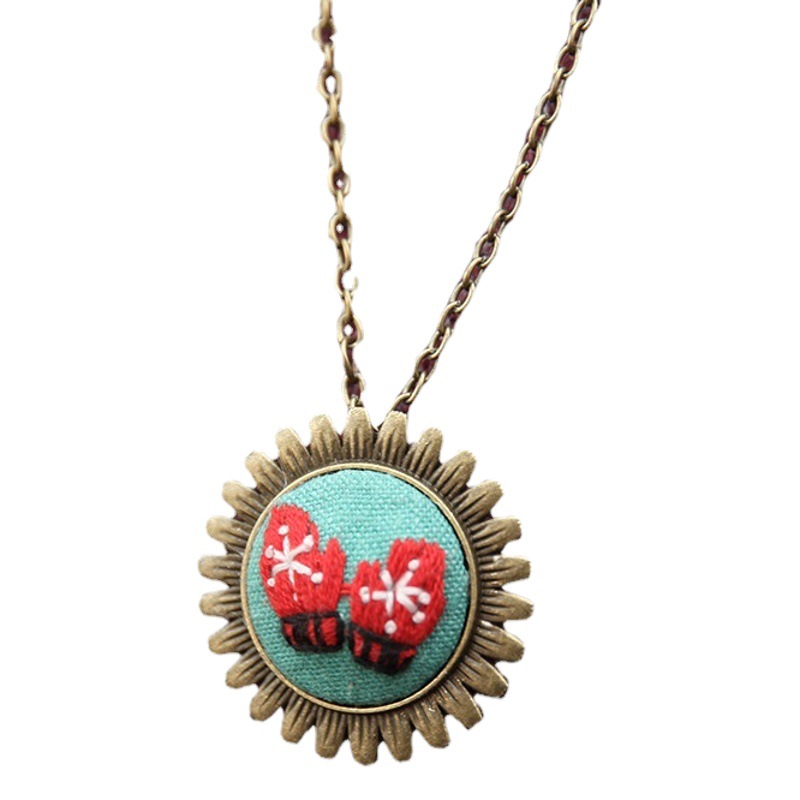 Jinhao bordado DIY hecho a mano broche suéter cadena adulto matar tiempo Lu bordado cinta bordado Cruz puntada broche