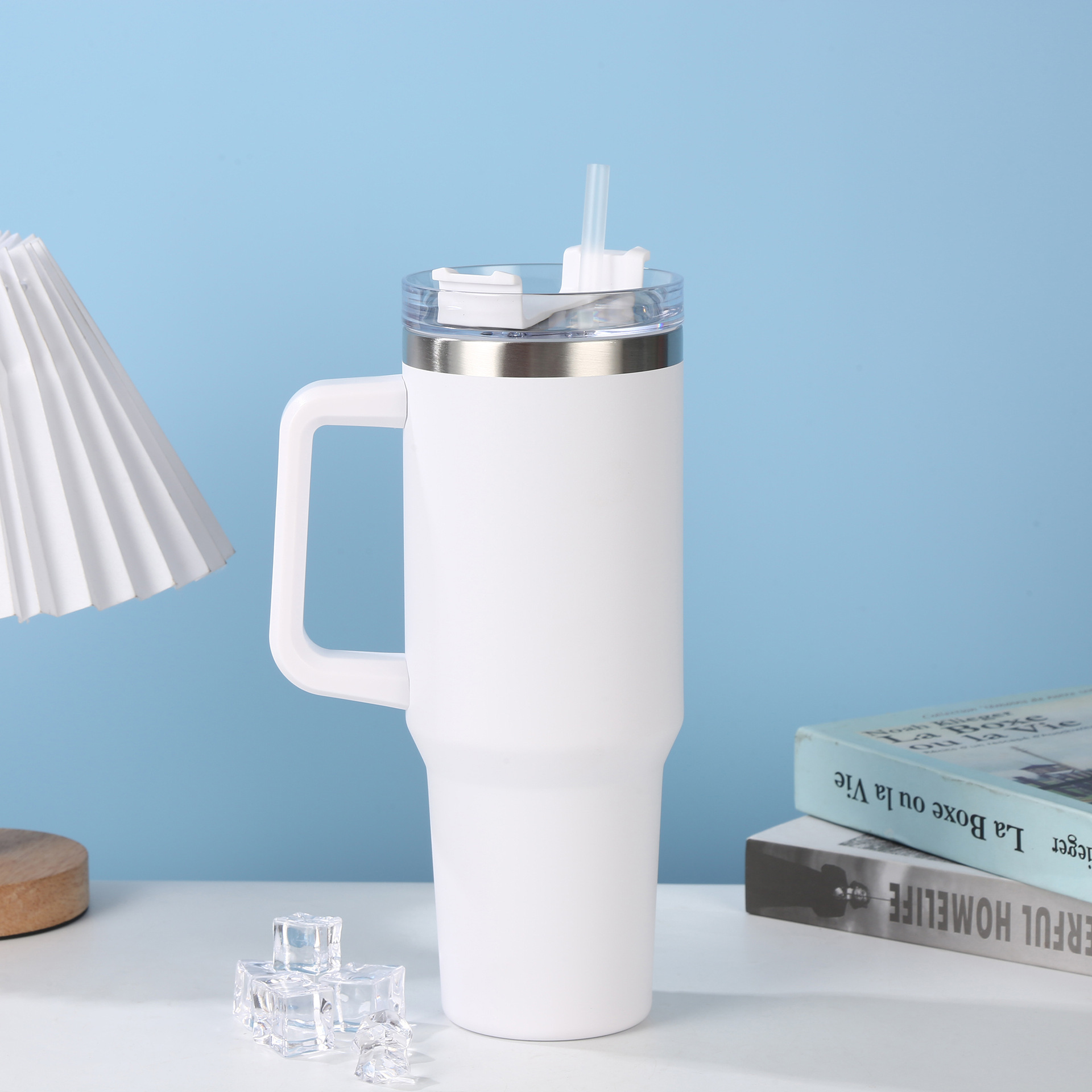 Cross-border 40oz taza de automóvil Big Mac Ice Ba taza 304 taza de acero inoxidable portable taza de paja de automóvil al por mayor