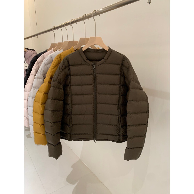韩版短款无领排骨羽绒服女小众休闲百搭休闲90绒宽松面包服外套潮|undefined